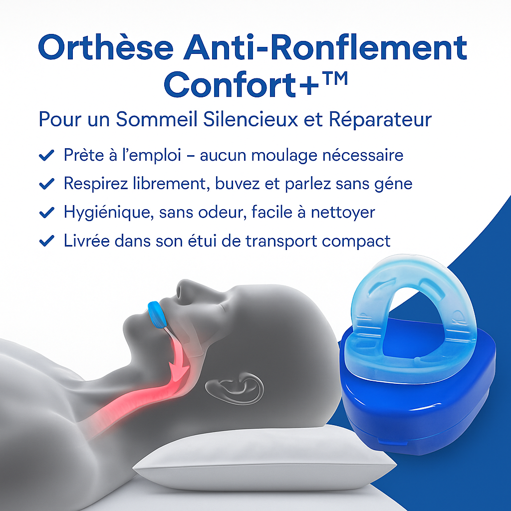 Orthèse Anti-Ronflement Confort+™ – Pour un Sommeil Silencieux et Réparateur La Boutique Dodo Laboutiquedodo