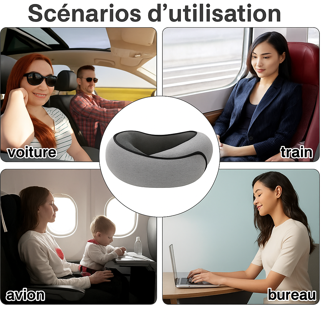 DodoSnail™ – Coussin de Voyage Ergonomique à Mémoire de Forme La Boutique Dodo Laboutiquedodo