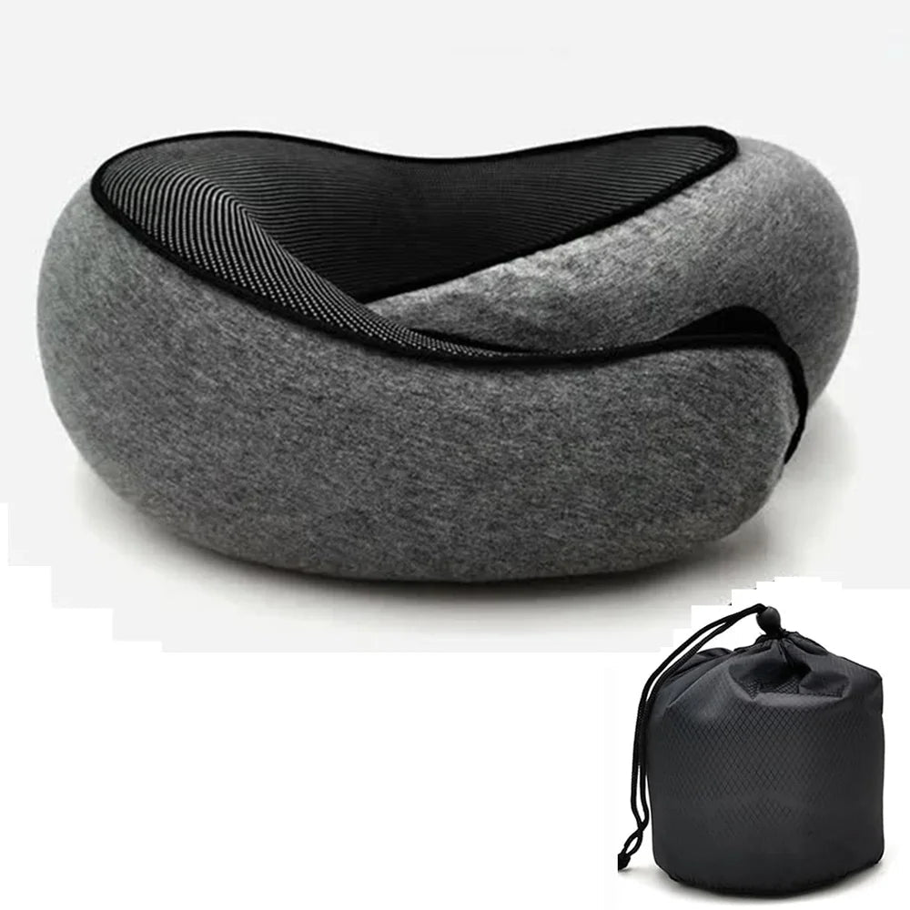 Travel Neck Pillow Memory Foam U-shaped Pillow Snail Style Travel Neck Support Portable Adjustable Soft Noon Break Sleep Pillows La Boutique Dodo Laboutiquedodo