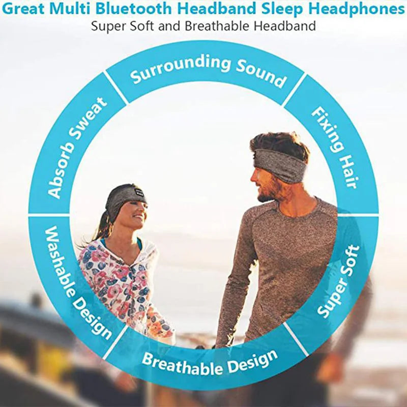 Bluetooth Wireless Headphones Sleep Eye Mask Headset Soft Elastic Comfortable Sports Headband Bluetooth Music Earphone La Boutique Dodo Laboutiquedodo