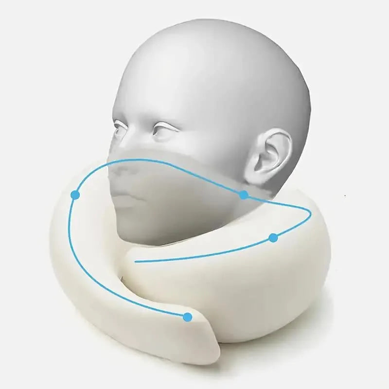Travel Neck Pillow Memory Foam U-shaped Pillow Snail Style Travel Neck Support Portable Adjustable Soft Noon Break Sleep Pillows La Boutique Dodo Laboutiquedodo