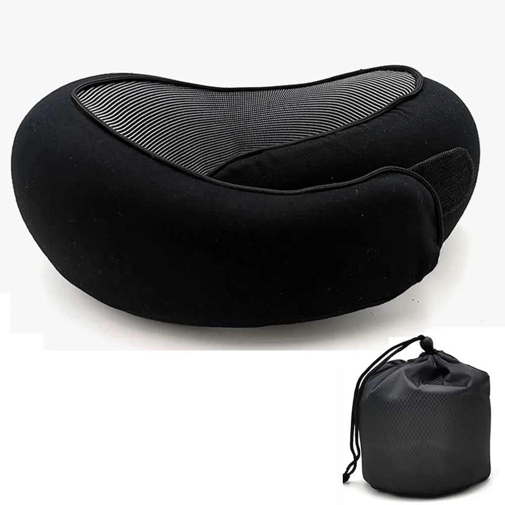 Travel Neck Pillow Memory Foam U-shaped Pillow Snail Style Travel Neck Support Portable Adjustable Soft Noon Break Sleep Pillows La Boutique Dodo Laboutiquedodo