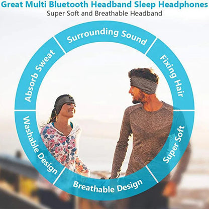 Bluetooth Wireless Headphones Sleep Eye Mask Headset Soft Elastic Comfortable Sports Headband Bluetooth Music Earphone La Boutique Dodo Laboutiquedodo