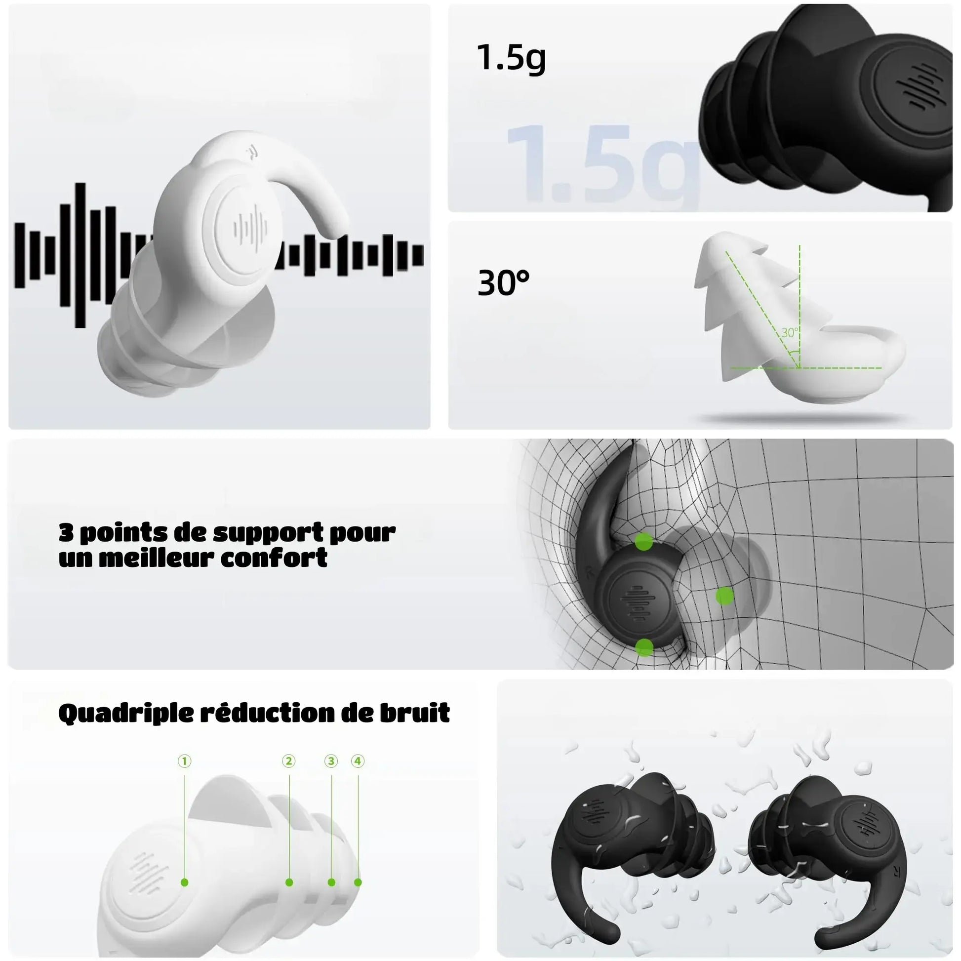 Bouchons d’oreilles DODO – Confort & Réduction de bruit optimale Ma boutique